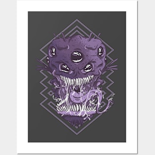 Alien Monster Head Posters and Art